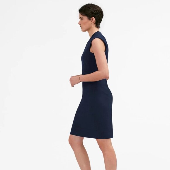 MM LaFleur Dress 3X Navy Aditi WonderTex Corp Career Classic Minimalist Capsule - Picture 2 of 11